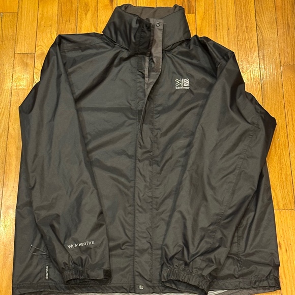 KARRIMOR Men's XL WeatherTite Jacket, hooded, black Waterproof Mountain Wear - Picture 1 of 3